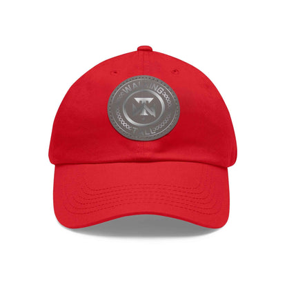 Walking Tall Dad Hat with Leather Patch (Round)