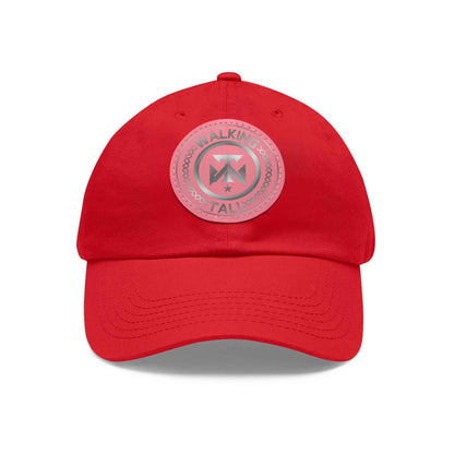 Walking Tall Dad Hat with Leather Patch (Round)