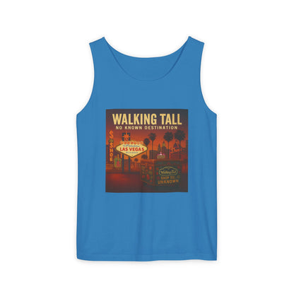 Vegas Vintage Tank Top, Unisex Summer Shirt, Relaxed Fit, Perfect for Vacations, Travel Memories, Graphic Tee