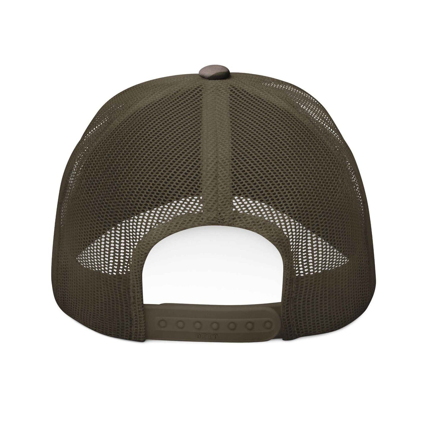 Camouflage Trucker Hat with 'Walking Tall' Embroidery | Stylish Outdoor Headwear