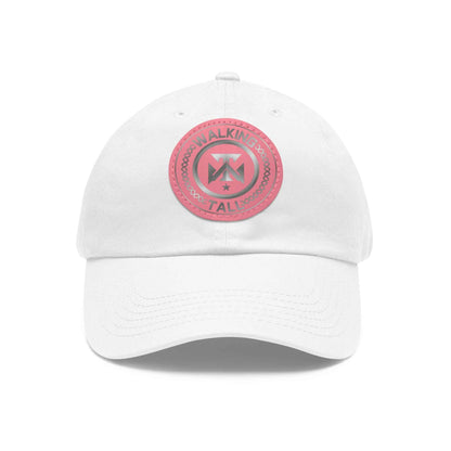 Walking Tall Dad Hat with Leather Patch (Round)