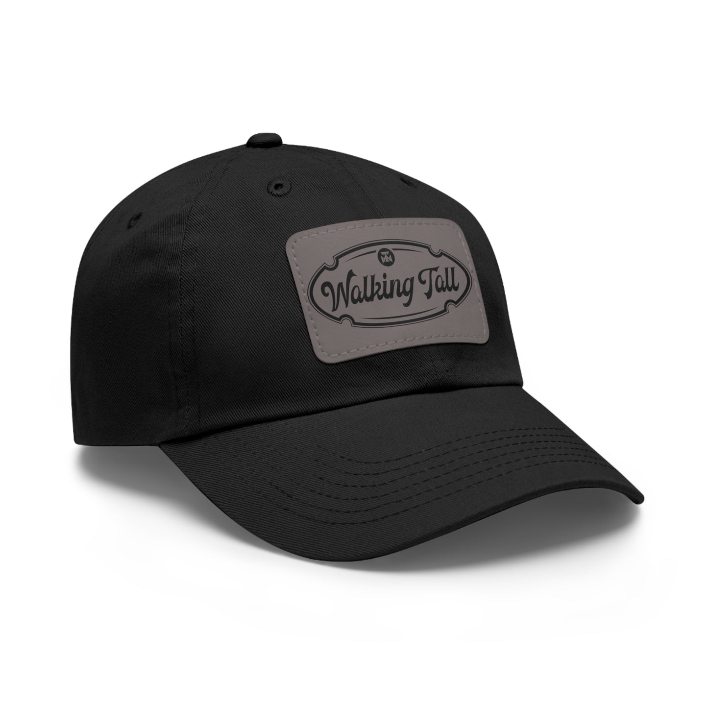 Walking Tall Dad Hat with Leather Patch (Rectangle)