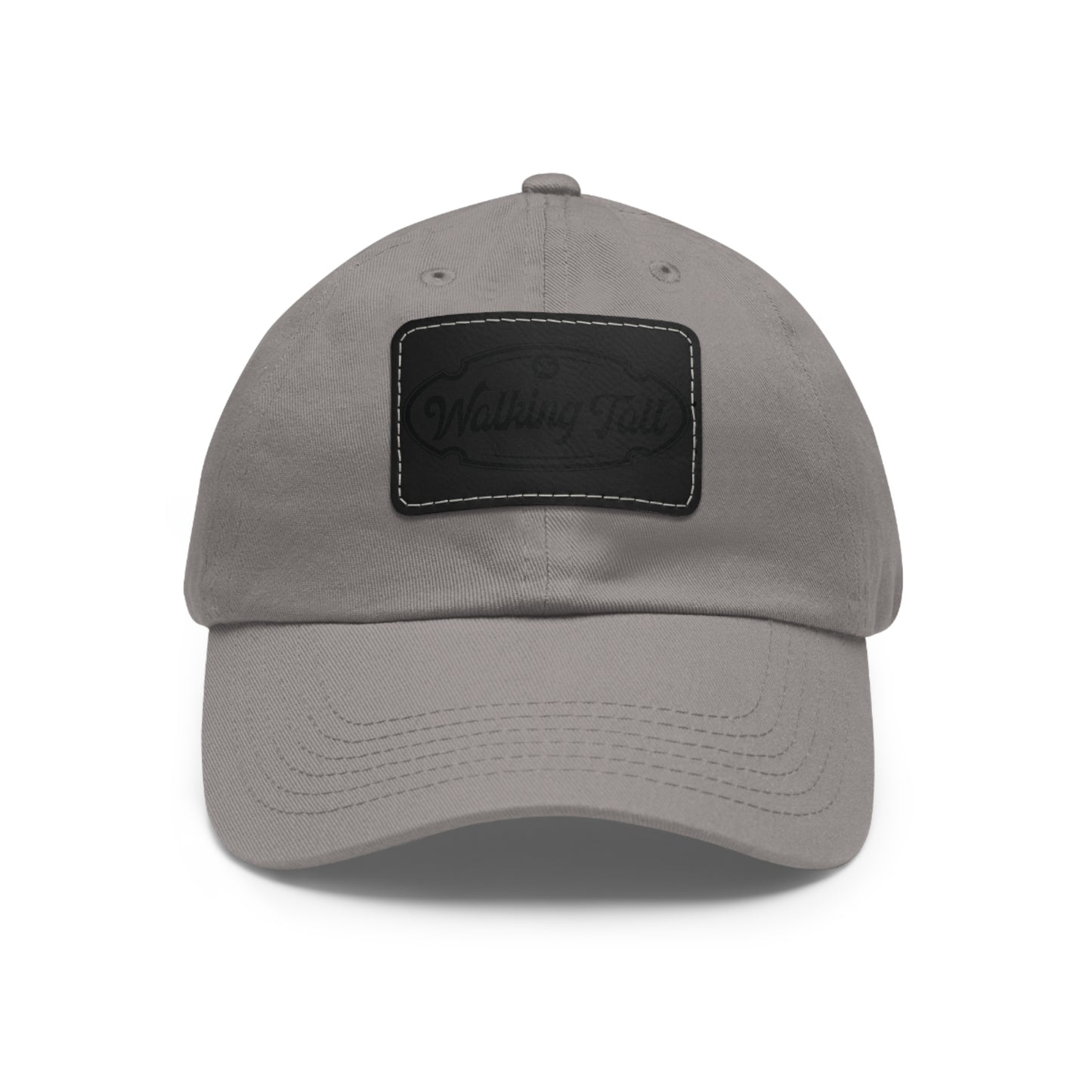 Walking Tall Dad Hat with Leather Patch (Rectangle)