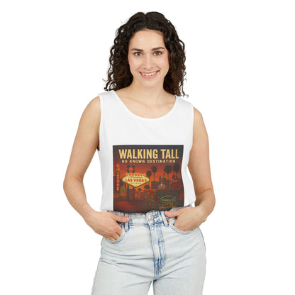 Vegas Vintage Tank Top, Unisex Summer Shirt, Relaxed Fit, Perfect for Vacations, Travel Memories, Graphic Tee