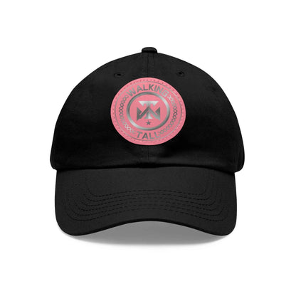 Walking Tall Dad Hat with Leather Patch (Round)