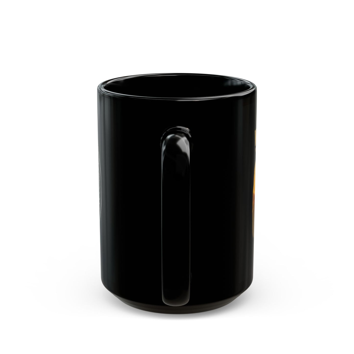 Walking Tall Mug-Black Coffee Mug, Crest Logo